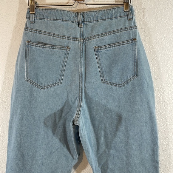 PRETTY LITTLE THING Shape Vintage Ripped Hem Straight Leg Denim Jeans Size 8 NEW - Picture 6 of 11